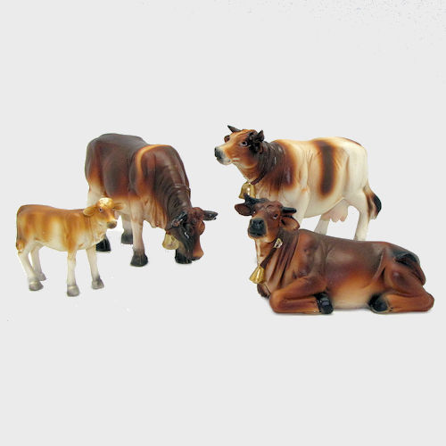 Krippenfiguren Kühe