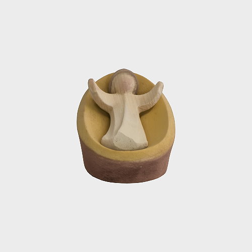 Aram 2105 Wasserfarbend Krippenfigur Jesukind mit Wiege