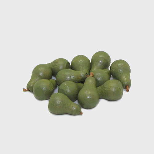 Krippendekoration 12 Birnen grün 7mm Durchmesser, 10mm lang