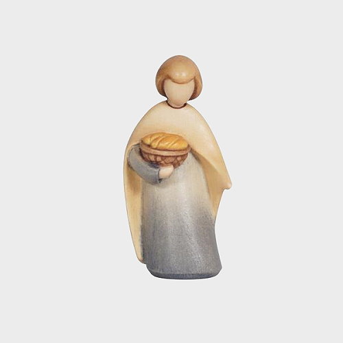 Krippenfigur Bub mit Brotkorb Leonardo 910016 Color