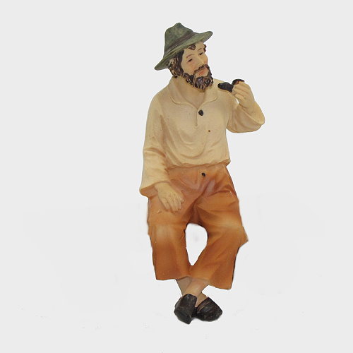Krippenfigur Opa sitzend für Bank
