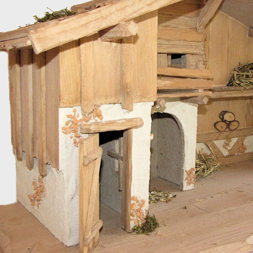 Krippe / Krippenstall Berwang für 10-13cm große Krippenfiguren