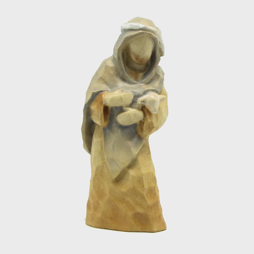 Anna 8123 Krippenfigur Hirte mit Lamm im Arm