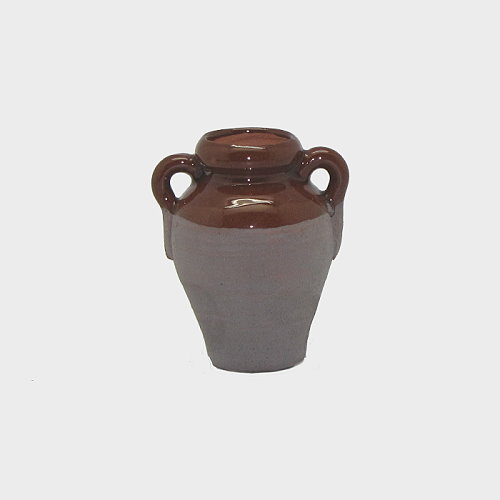 Krippendekoration Tonkrug glasiert 4,2cm hoch