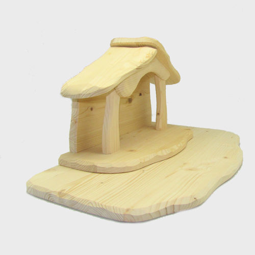 Krippe / Krippenstall Winterstall hell für 9-10cm Figuren