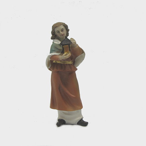 Krippenfigur Magd mit Laterne